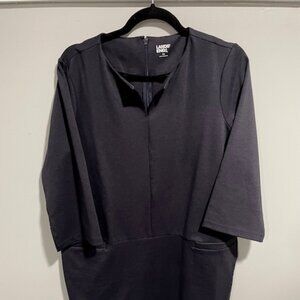 Lands End Navy Blue Dress- 3/4 Sleeve (12P) FREE SHIPPING